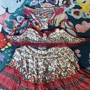 Spell Rosewood Elle Skirt Bra Panty Set